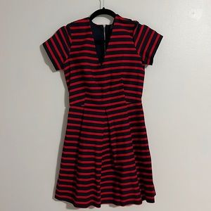 Gap Navy & Red Striped Fit & Flare Dress - 2P